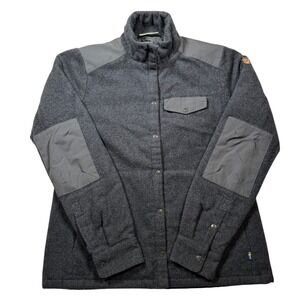 Fjallraven Canada‎ Wool Snap Coat Gray Women's  Small Swedish Wool Fill - Read